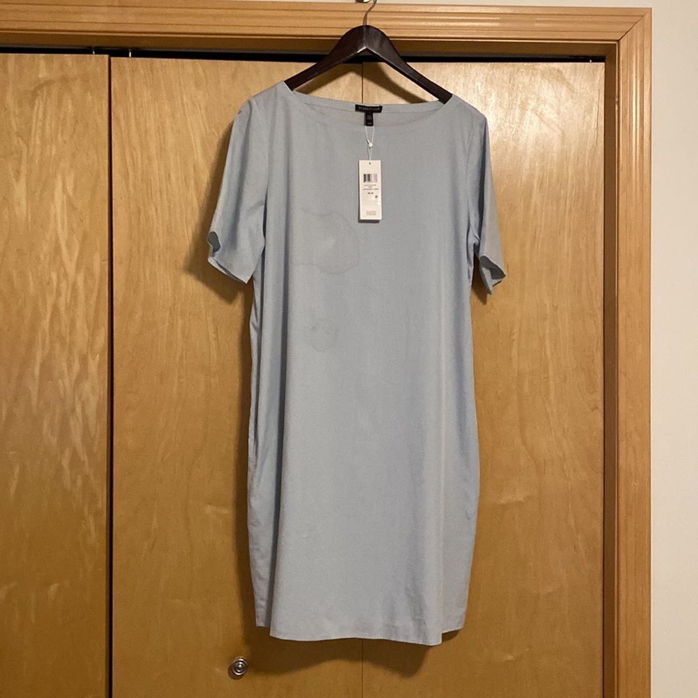 Eileen Fisher T-Shirth  Dress in Cornflowers - Picture 4 of 11